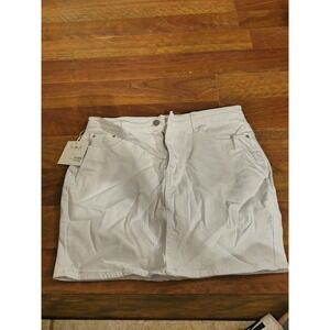 Just Quella NWT Mini Skirt White Denim XL